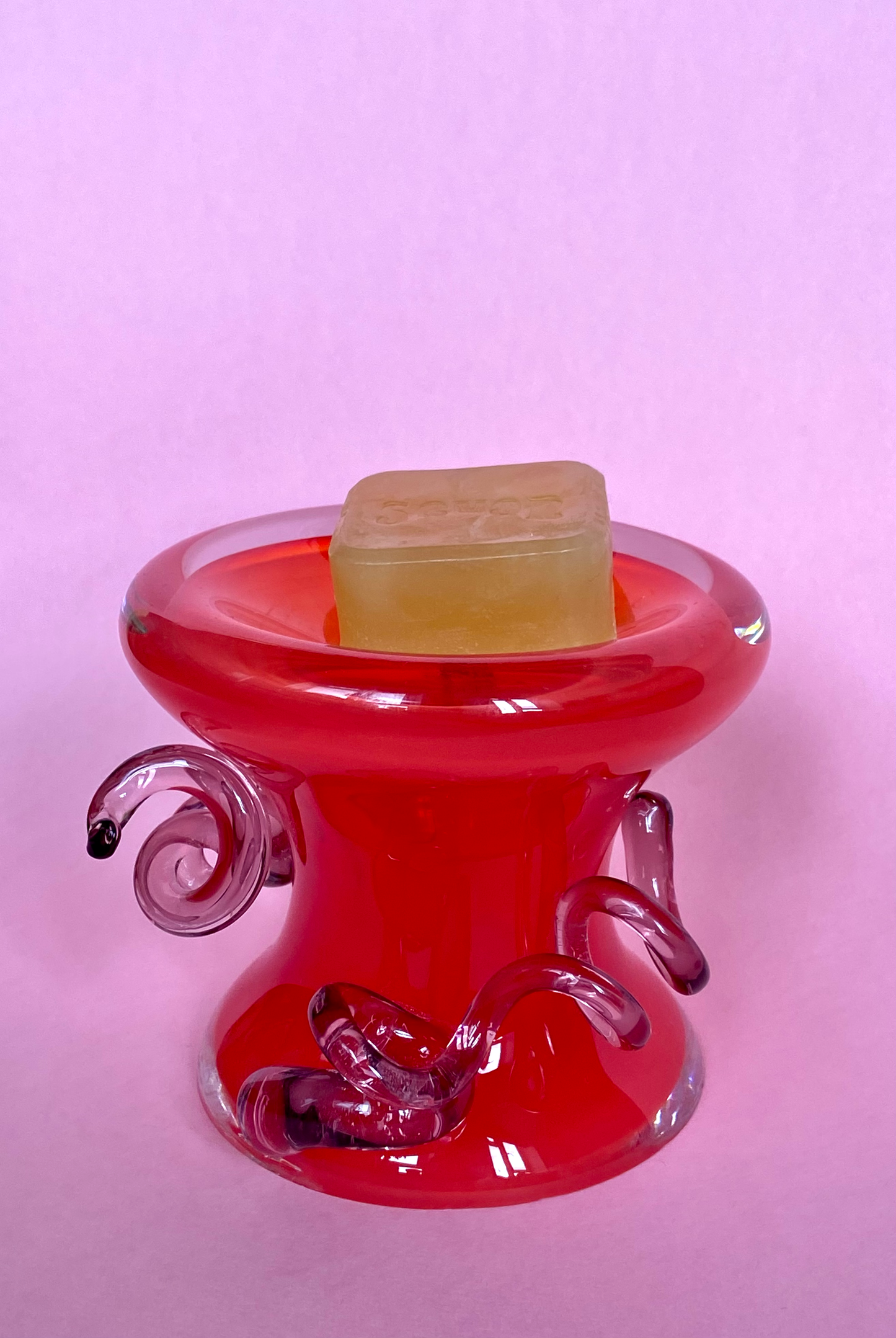#000. Hand Glass-Blown Soap Dish <3